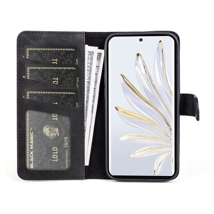 Per Honor 70 Custodia per telefono in pelle flip orizzontale con cuciture, For Honor 70