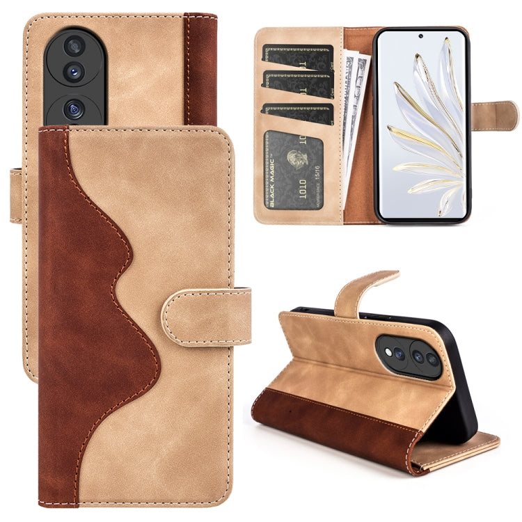 Per Honor 70 Custodia per telefono in pelle flip orizzontale con cuciture, For Honor 70