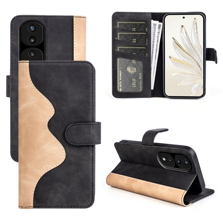 Per Honor 70 Pro Custodia per cellulare in pelle con cuciture orizzontali, For Honor 70 Pro