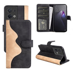 Per OPPO Reno8 Custodia per telefono in pelle flip orizzontale con cuciture, For OPPO Reno8