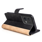 Per OPPO Reno8 Custodia per telefono in pelle flip orizzontale con cuciture, For OPPO Reno8