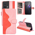 Per OPPO Reno8 Custodia per telefono in pelle flip orizzontale con cuciture, For OPPO Reno8