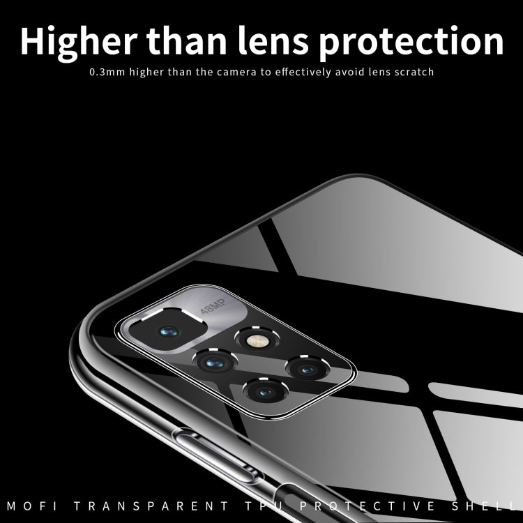 Custodia per telefono in TPU ultrasottile serie MOFI Ming, For Xiaomi Redmi 10 Prime 2022, For Xiaomi Redmi 10 Power / 10C, For Xiaomi Redmi Note 11T SE / Note 10 5G, For Xiaomi Redmi Note 11T Pro 5G / Note 11T Pro+