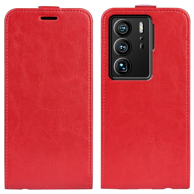 Per ZTE Axon 40 Ultra R64 Custodia in pelle con vibrazione verticale Texture, For ZTE Axon 40 Ultra