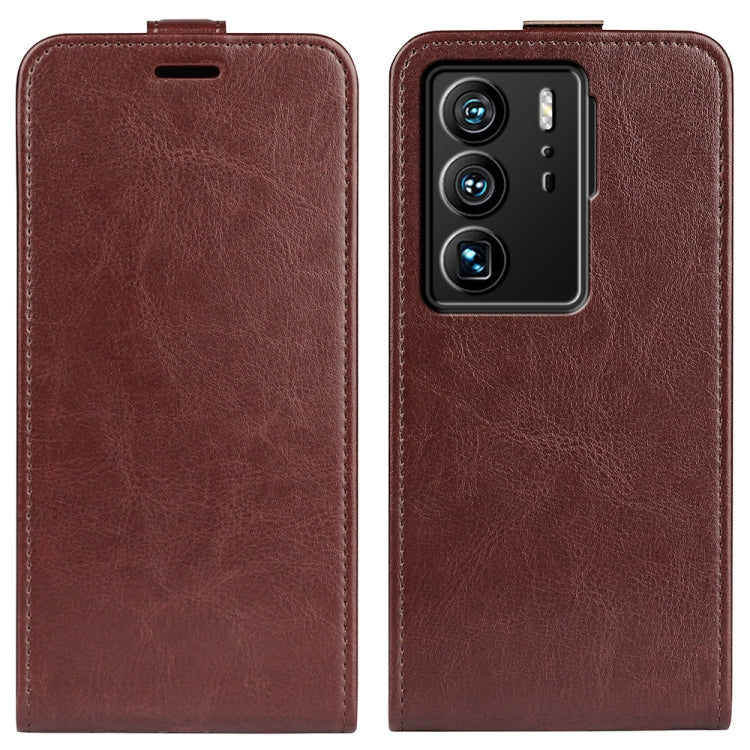 Per ZTE Axon 40 Ultra R64 Custodia in pelle con vibrazione verticale Texture, For ZTE Axon 40 Ultra
