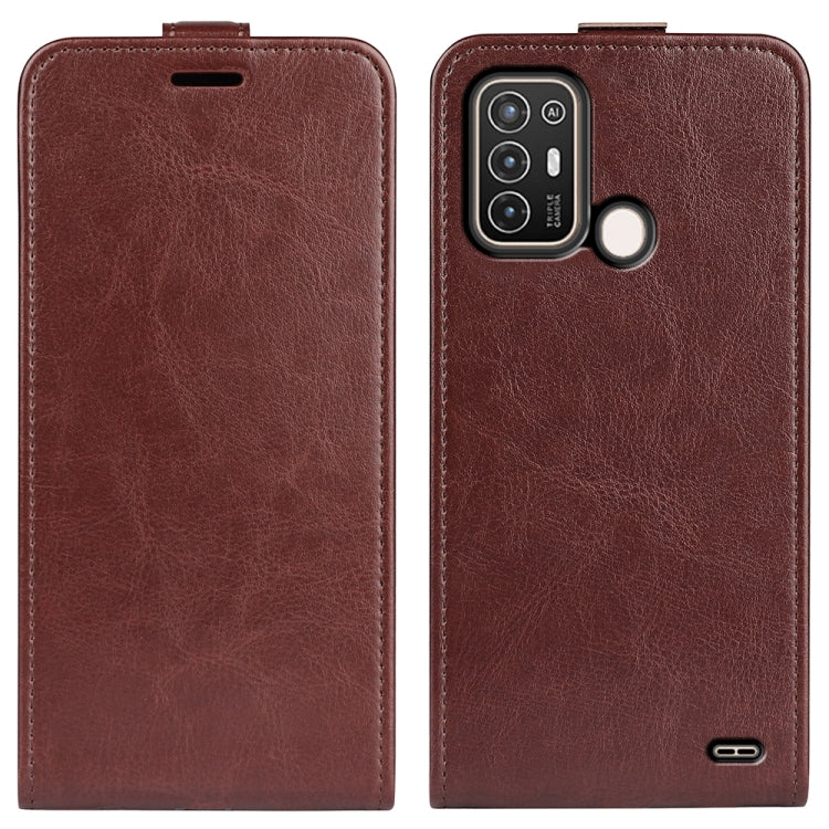 Per ZTE Blade A52 R64 Custodia per telefono in pelle con vibrazione verticale Texture, For ZTE Blade A52