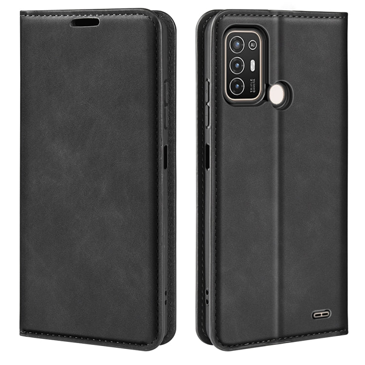 Per ZTE Blade A52 Custodia per telefono in pelle con aspirazione magnetica retro-pelle, For ZTE Blade A52