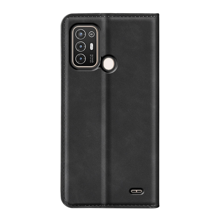 Per ZTE Blade A52 Custodia per telefono in pelle con aspirazione magnetica retro-pelle, For ZTE Blade A52