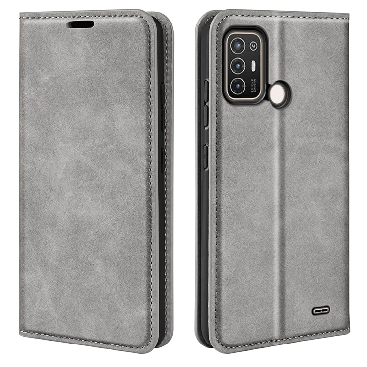 Per ZTE Blade A52 Custodia per telefono in pelle con aspirazione magnetica retro-pelle, For ZTE Blade A52