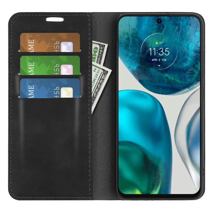 Per Motorola Moto G42 Custodia in pelle con ventosa magnetica retro-pelle, For Motorola Moto G42