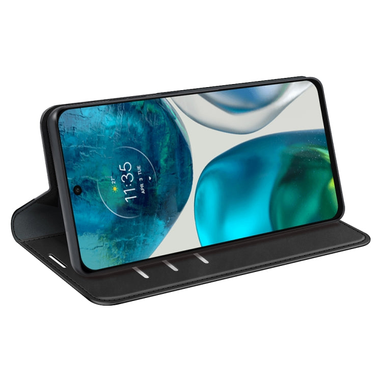 Per Motorola Moto G42 Custodia in pelle con ventosa magnetica retro-pelle, For Motorola Moto G42