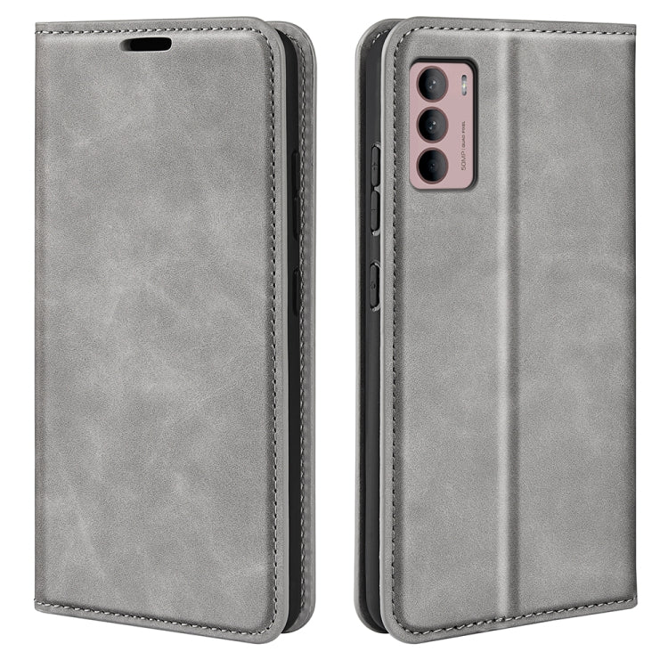 Per Motorola Moto G42 Custodia in pelle con ventosa magnetica retro-pelle, For Motorola Moto G42