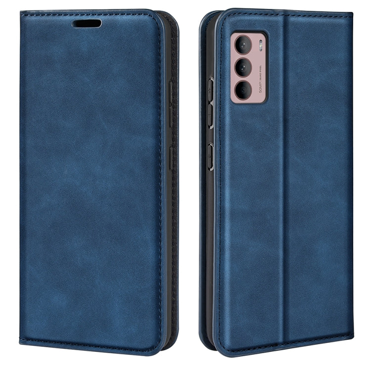Per Motorola Moto G42 Custodia in pelle con ventosa magnetica retro-pelle, For Motorola Moto G42