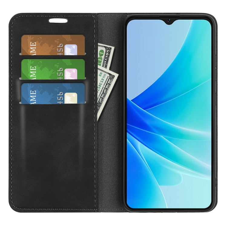 Per OPPO A57 4G Custodia per telefono in pelle con aspirazione magnetica retro-pelle, For OPPO A57 4G