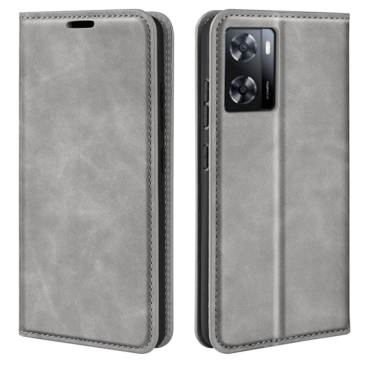 Per OPPO A57 4G Custodia per telefono in pelle con aspirazione magnetica retro-pelle, For OPPO A57 4G