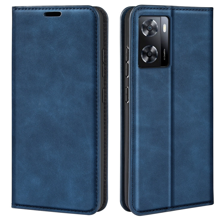 Per OPPO A57 4G Custodia per telefono in pelle con aspirazione magnetica retro-pelle, For OPPO A57 4G