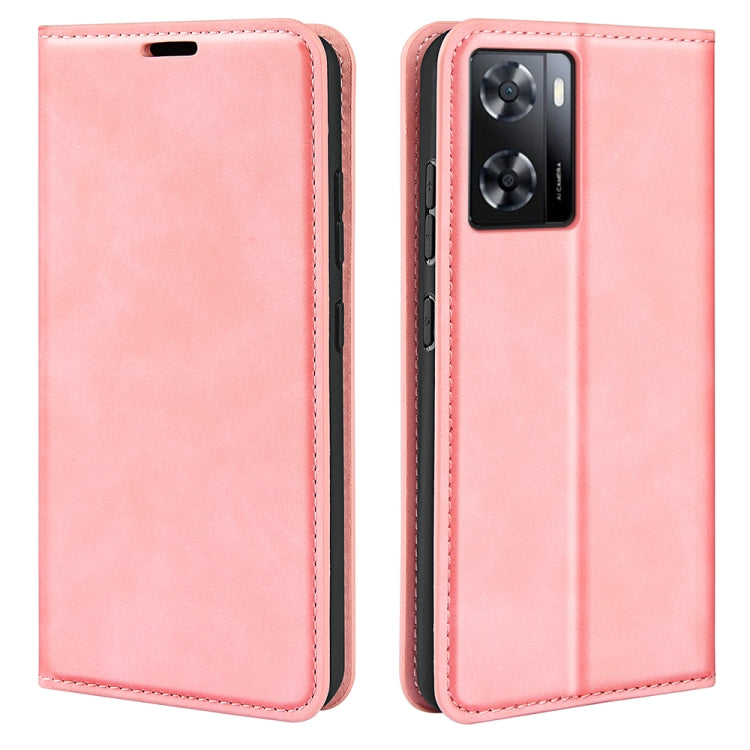 Per OPPO A57 4G Custodia per telefono in pelle con aspirazione magnetica retro-pelle, For OPPO A57 4G