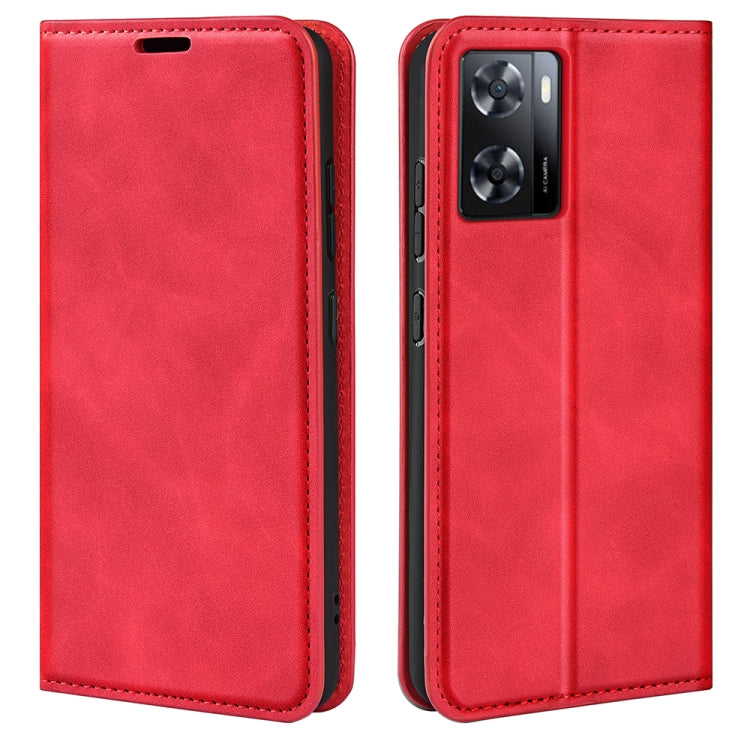 Per OPPO A57 4G Custodia per telefono in pelle con aspirazione magnetica retro-pelle, For OPPO A57 4G