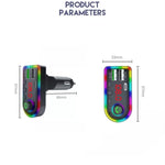 Caricabatteria da auto universale doppio USB F12 con trasmettitore Fm Lettore MP3 per auto Blue Tooth, F12