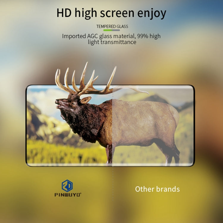 PINWUYO 9H Pellicola in vetro temperato per piegatura a caldo 3D, For Honor 70, For Honor 70 Pro / 70 Pro+