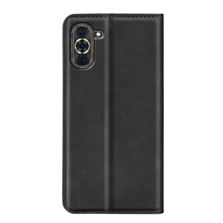 Per Huawei Nova 10 Pro Custodia in pelle con ventosa magnetica retro-skin, For Huawei Nova 10 Pro