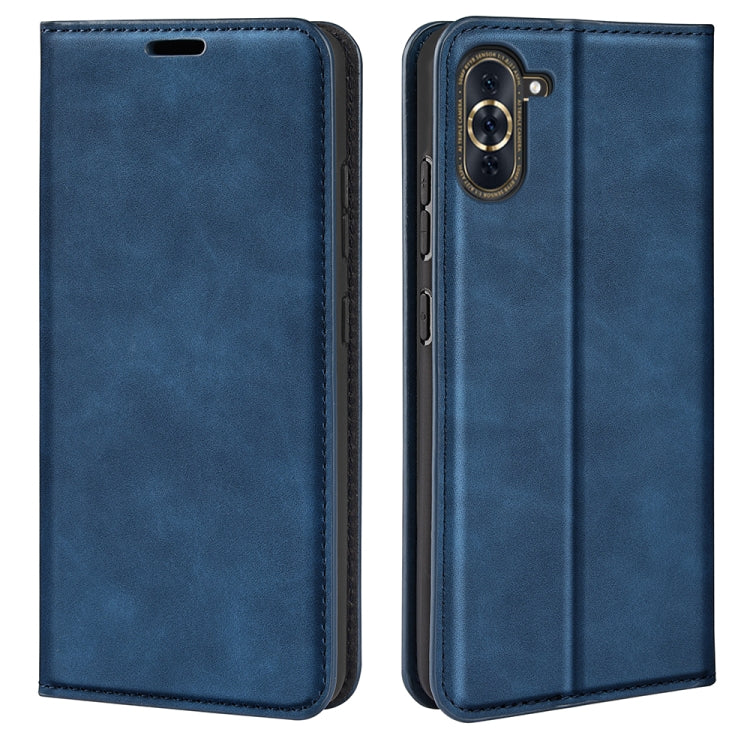 Per Huawei Nova 10 Pro Custodia in pelle con ventosa magnetica retro-skin, For Huawei Nova 10 Pro