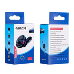 Caricabatteria per auto USB 3.0 a doppia porta con ricarica rapida F14 Mini caricatore per telefono, F14