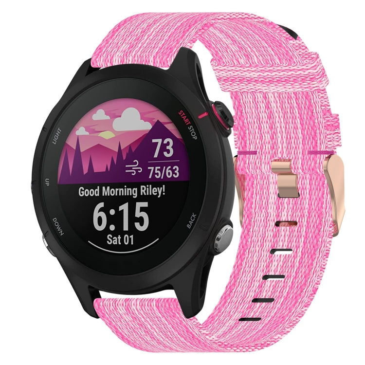 Cinturino in tessuto di nylon da 18 mm, For Garmin Forerunner 255S, For Garmin Venu 2S, For Garmin Vivomove 3S