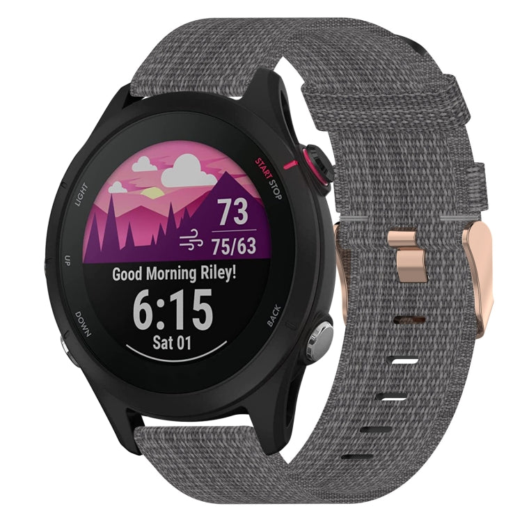 Cinturino in tessuto di nylon da 18 mm, For Garmin Forerunner 255S, For Garmin Venu 2S, For Garmin Vivomove 3S
