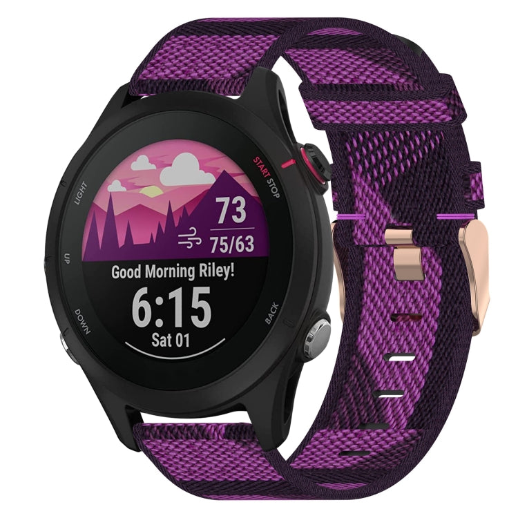Cinturino in tessuto di nylon da 18 mm, For Garmin Forerunner 255S, For Garmin Venu 2S, For Garmin Vivomove 3S