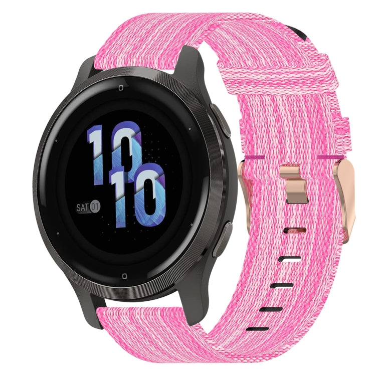 Cinturino in tessuto di nylon da 18 mm, For Garmin Forerunner 255S, For Garmin Venu 2S, For Garmin Vivomove 3S