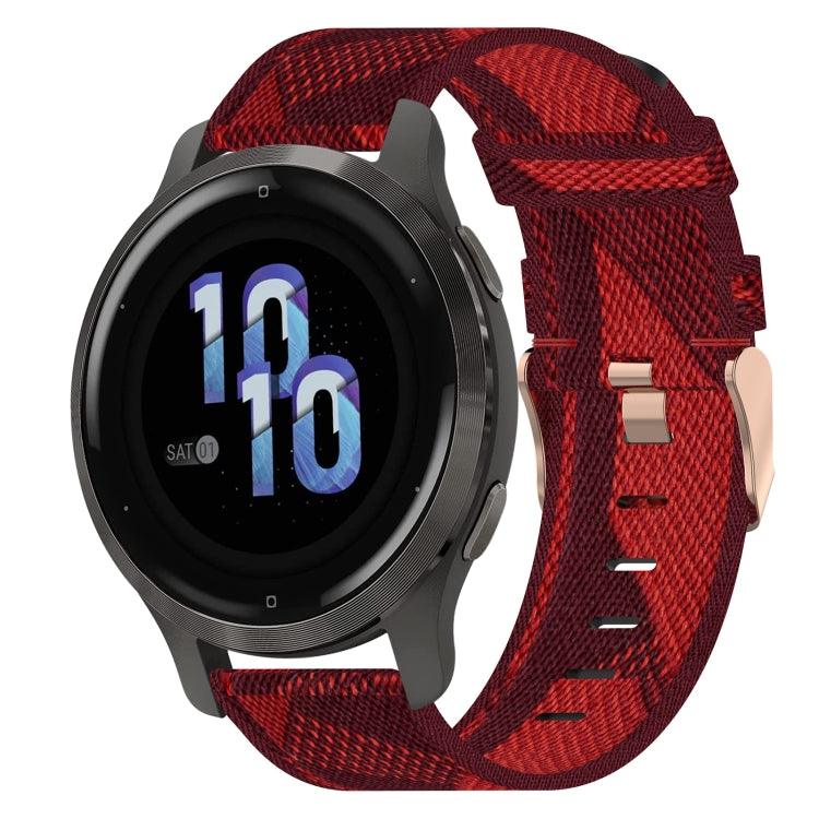 Cinturino in tessuto di nylon da 18 mm, For Garmin Forerunner 255S, For Garmin Venu 2S, For Garmin Vivomove 3S