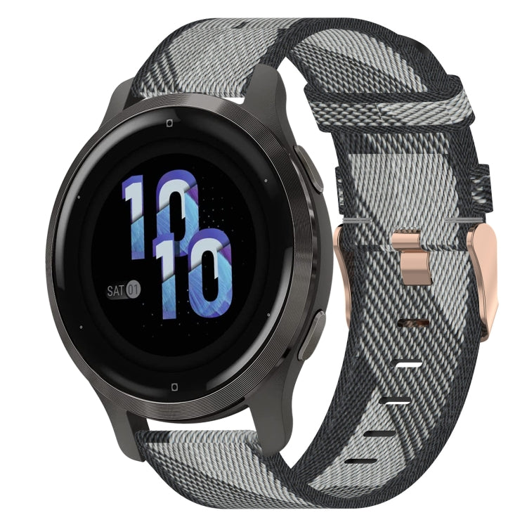Cinturino in tessuto di nylon da 18 mm, For Garmin Forerunner 255S, For Garmin Venu 2S, For Garmin Vivomove 3S
