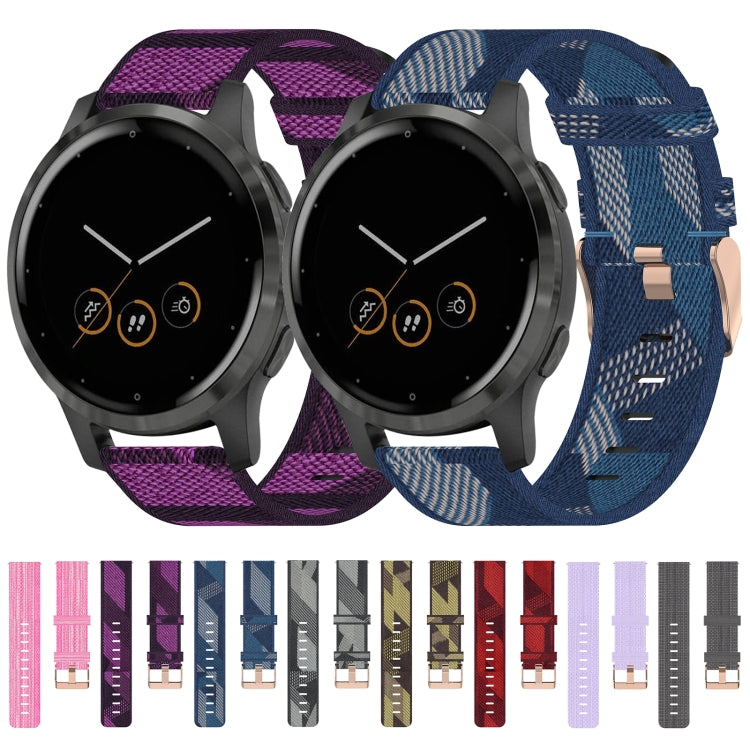 Cinturino in tessuto di nylon da 18 mm, For Garmin Vivoactive 4S