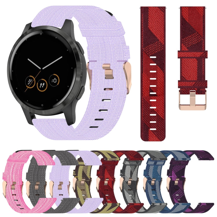 Cinturino in tessuto di nylon da 18 mm, For Garmin Vivoactive 4S