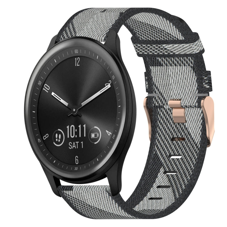Cinturino per orologio in nylon intrecciato da 20 mm, For Garmin Vivomove Sport, For Garmin Venu 2 Plus, For Garmin Approach S40