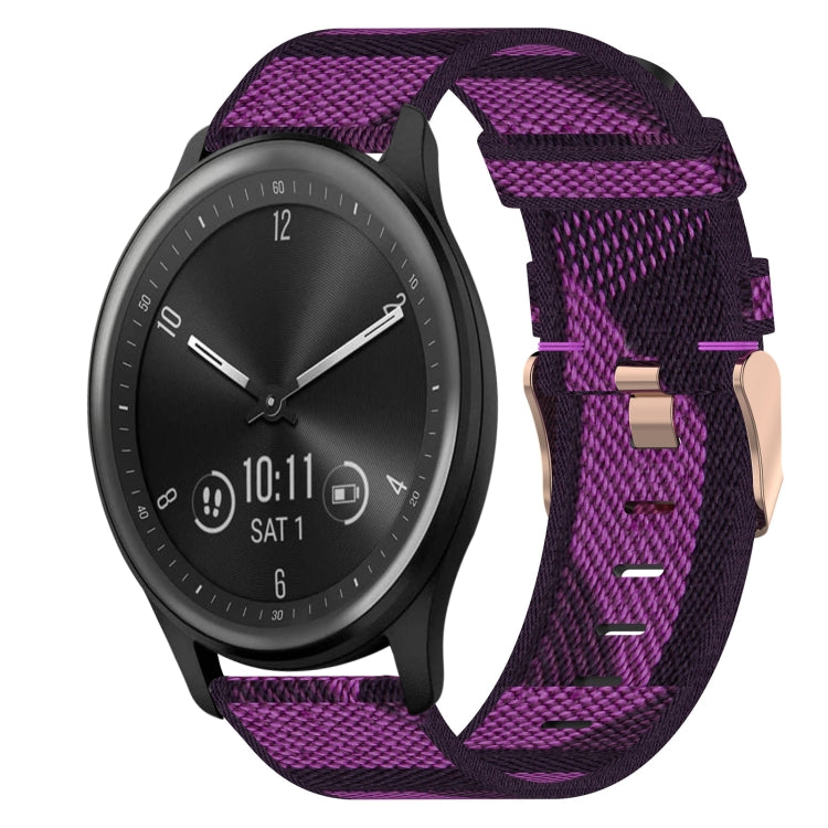 Cinturino per orologio in nylon intrecciato da 20 mm, For Garmin Vivomove Sport, For Garmin Venu 2 Plus, For Garmin Approach S40