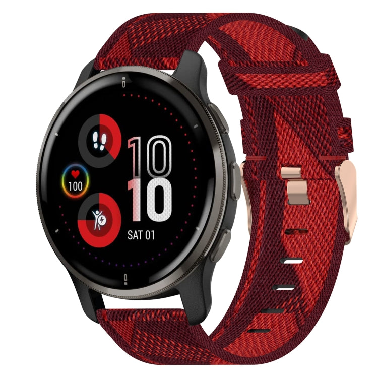 Cinturino per orologio in nylon intrecciato da 20 mm, For Garmin Vivomove Sport, For Garmin Venu 2 Plus, For Garmin Approach S40