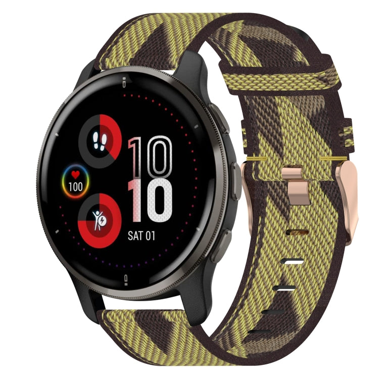 Cinturino per orologio in nylon intrecciato da 20 mm, For Garmin Vivomove Sport, For Garmin Venu 2 Plus, For Garmin Approach S40