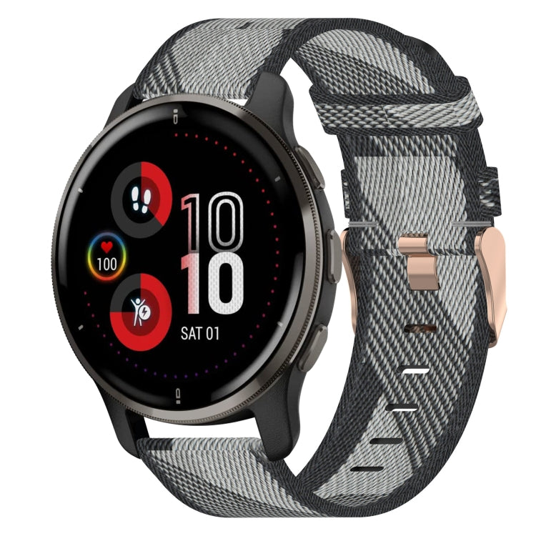 Cinturino per orologio in nylon intrecciato da 20 mm, For Garmin Vivomove Sport, For Garmin Venu 2 Plus, For Garmin Approach S40