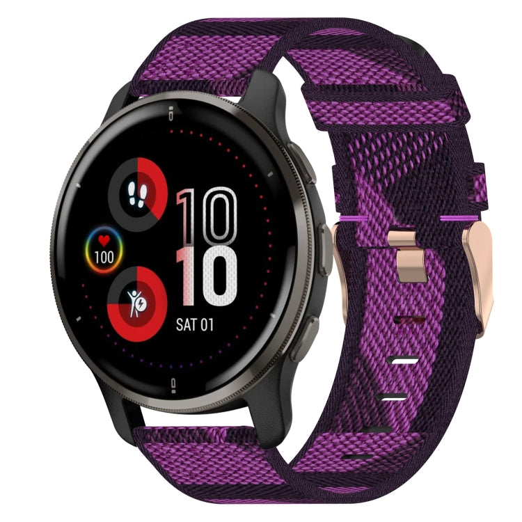 Cinturino per orologio in nylon intrecciato da 20 mm, For Garmin Vivomove Sport, For Garmin Venu 2 Plus, For Garmin Approach S40