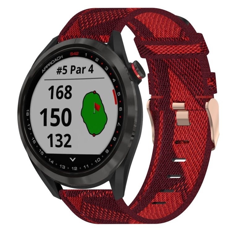 Cinturino per orologio in nylon intrecciato da 20 mm, For Garmin Vivomove Sport, For Garmin Venu 2 Plus, For Garmin Approach S40