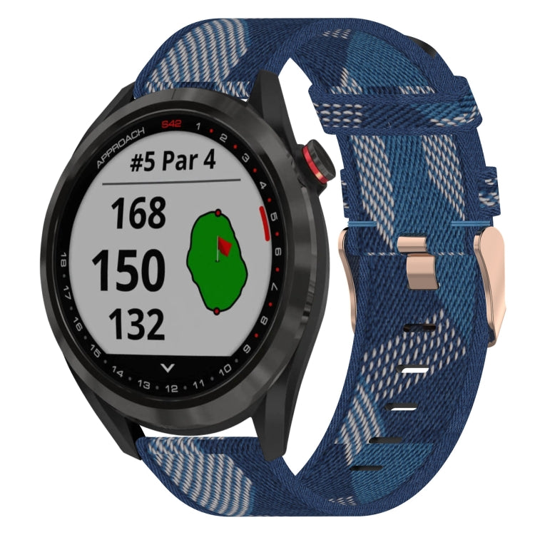 Cinturino per orologio in nylon intrecciato da 20 mm, For Garmin Vivomove Sport, For Garmin Venu 2 Plus, For Garmin Approach S40
