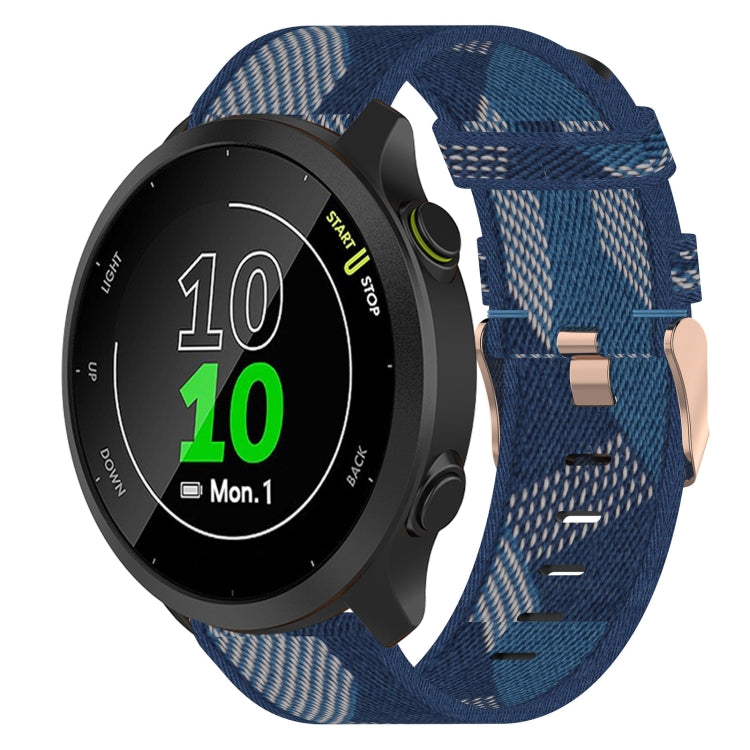 Cinturino per orologio in nylon intrecciato da 20 mm, For Garmin Forerunner 158, For Garmin Forerunner 55, For Garmin Venu