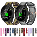 Cinturino per orologio in nylon intrecciato da 20 mm, For Garmin Forerunner 158, For Garmin Forerunner 55, For Garmin Venu