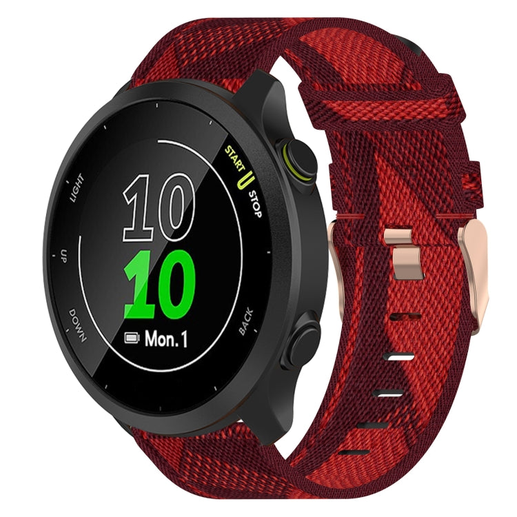 Cinturino per orologio in nylon intrecciato da 20 mm, For Garmin Forerunner 158, For Garmin Forerunner 55, For Garmin Venu