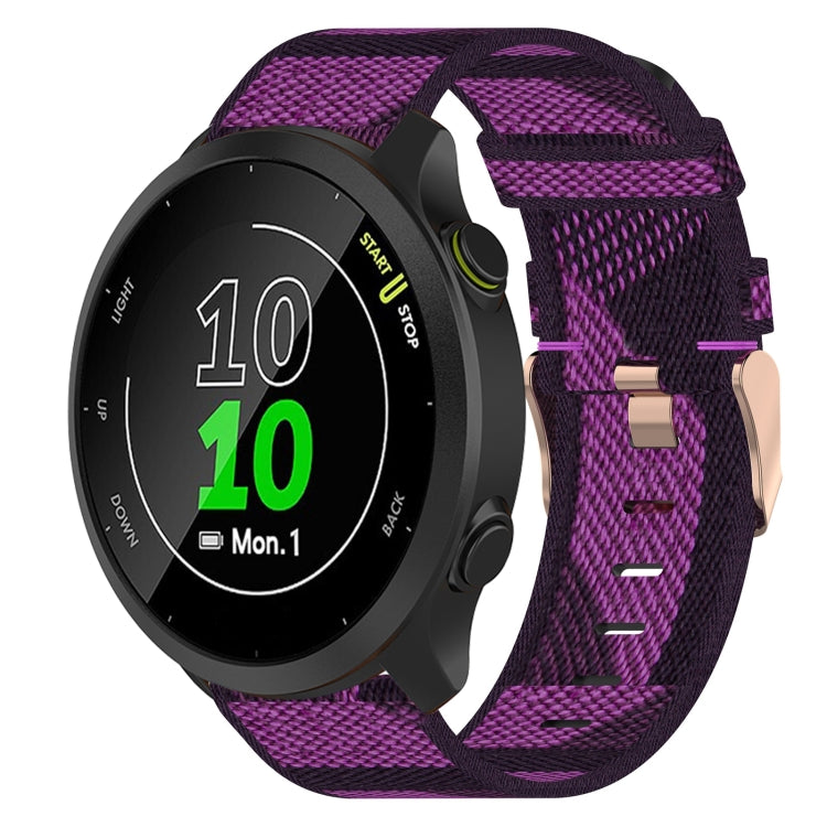 Cinturino per orologio in nylon intrecciato da 20 mm, For Garmin Forerunner 158, For Garmin Forerunner 55, For Garmin Venu
