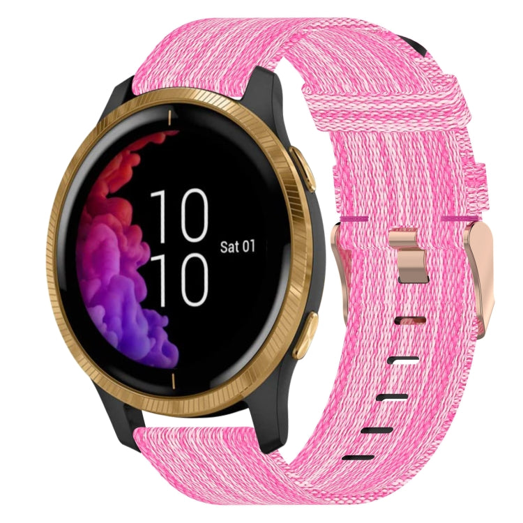 Cinturino per orologio in nylon intrecciato da 20 mm, For Garmin Forerunner 158, For Garmin Forerunner 55, For Garmin Venu