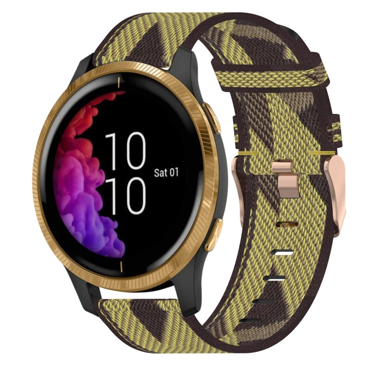 Cinturino per orologio in nylon intrecciato da 20 mm, For Garmin Forerunner 158, For Garmin Forerunner 55, For Garmin Venu