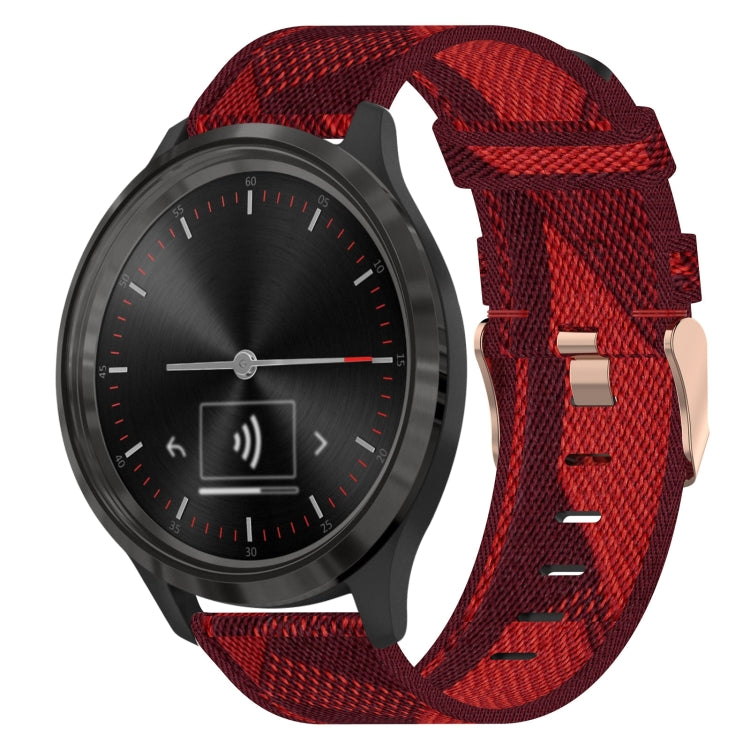 Cinturino per orologio in nylon intrecciato da 20 mm, For Garmin Venu SQ, For Garmin Vivomove 3, For Garminmove 3